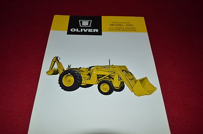 Oliver 550 Tractor 588 Loader & 508 Backhoe Dealer's Brochure JKNB