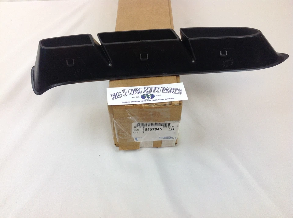 Chevrolet Corvette LH 2006-2013 guardabarros delantero negro rejilla de ventilación exterior nuevo OEM Foto 2 de 3