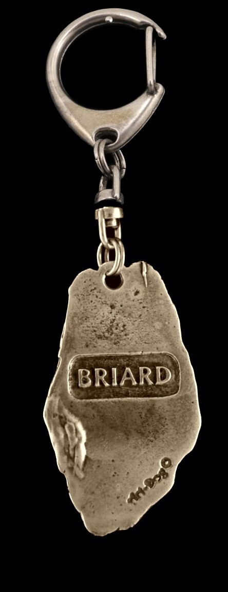 Bague En Argent Représentant Un Chien Berger De Brie (Briard) - Taille 50 à 62 - Neuf Avec étiquettes