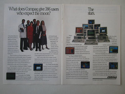 2/1991 PUB COMPAQ COMPUTER PC ORDINATEUR DESKPRO 386 386/33L ORIGINAL ...