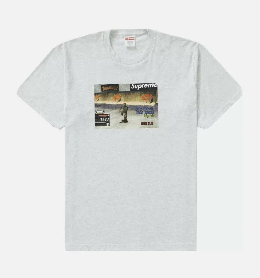 Supreme x Thrasher Game Tee Ash Grey Size Large Plus Supreme Mini Playing Cards