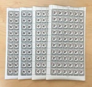 St. Lucia 1967 SC# J9-12 Postage Due OVPT Cat. Value $11400 - Full Sheets 4V MNH