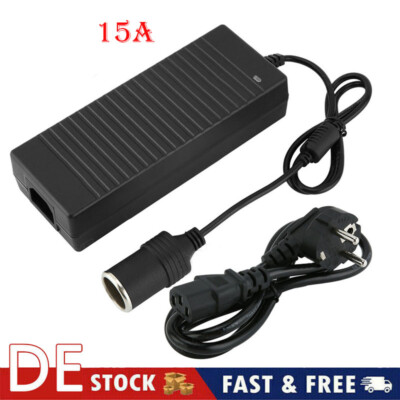 220V AUF 12V netzadapter netzteil KFZ 15A 180W Spannungswandler AC DC Steckdose