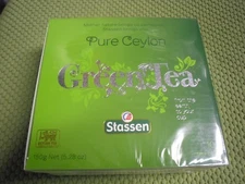 New ! 100 Tea Bags Stassen Pure Ceylon Green Tea 