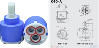 DONALBI Cartuccia UNIVERSAL Ricambio Per Miscelatore Rubinetti Monocomando Universale 40