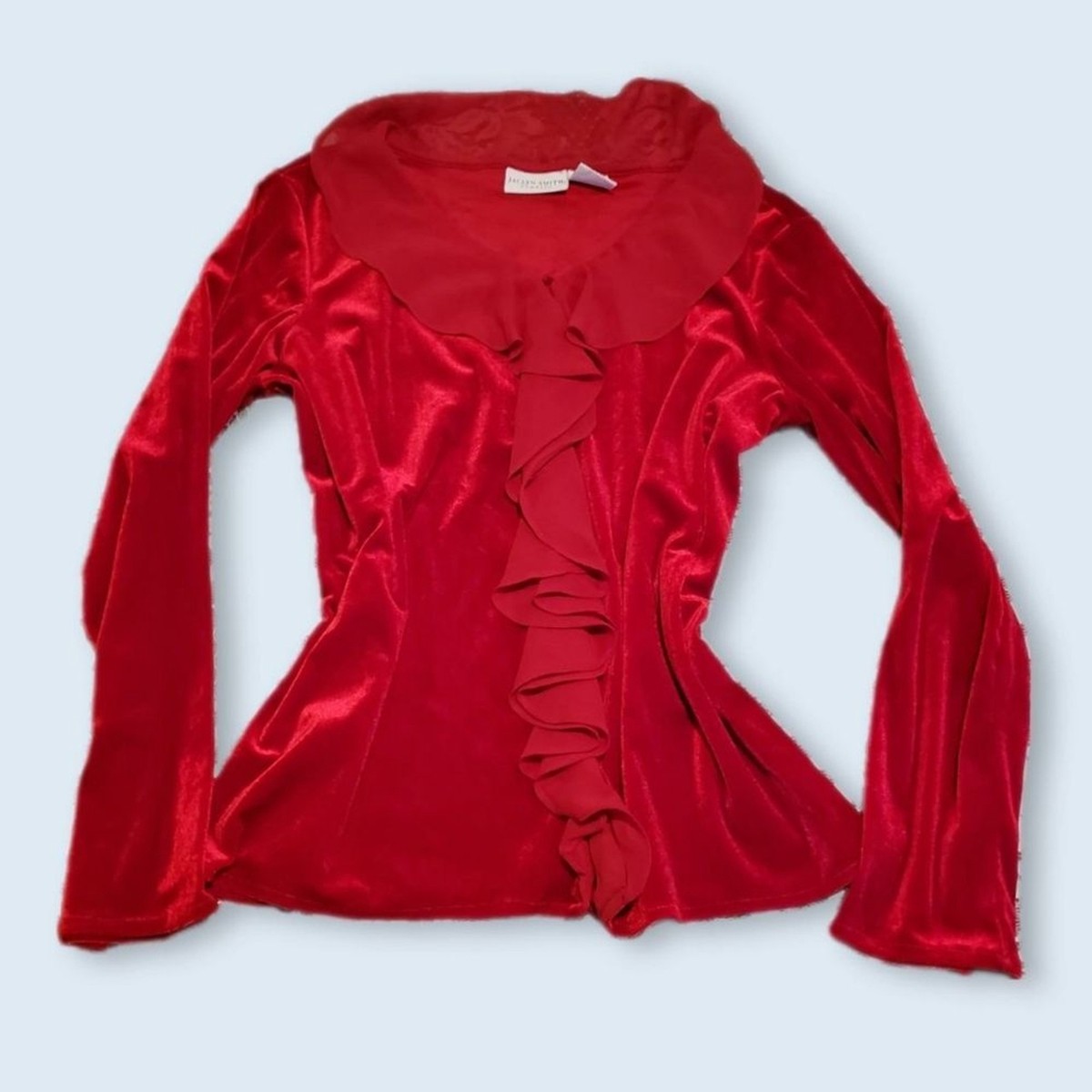 velvet ruffle top