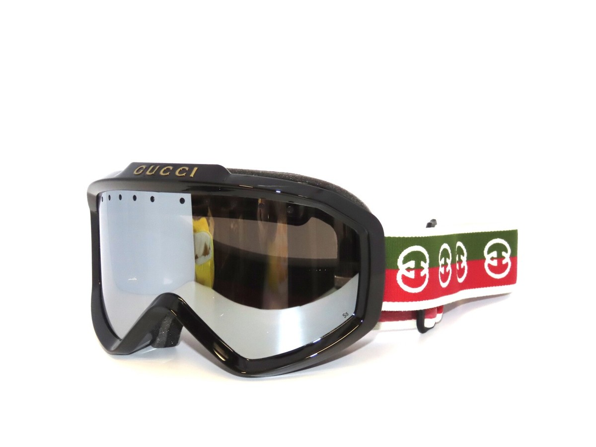 Gucci GG1210S 1210S 001 Goggles Ski Mask Black Green Silver Gucci GG1210S 1210S 001 Goggles Ski Mask Black Green Silver