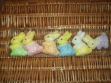 NEW SET 6 EASTER 3" BUNNY TABLE DECORATION