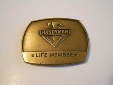 Handyman Life Member Brass Belt Buckle
