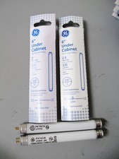 Lot of 2 GE Cool White 4-Watt T5 6" Fluorescent Light Bulb 135 Lumens