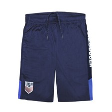 U.S. Soccer USMNT Officially Poly Soccer Youth Short - Navy Youth Size