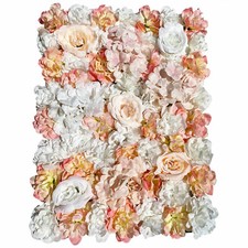 5PCS Artificial Silk Flower Wall Panel Floral Backdrop Party Wedding Decoration