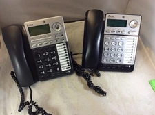 2x AT&T 2-Line Speakerphone Caller ID LCD Display NO ADAPTERS ML17928 ML17939