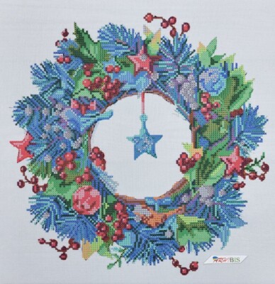 Wreath Bead Embroidery Scheme on Canvas DIY Stamped Printed Pattern ta-478
