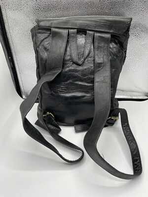 Sensea Leather Backpack Purse Black | eBay display picture 3