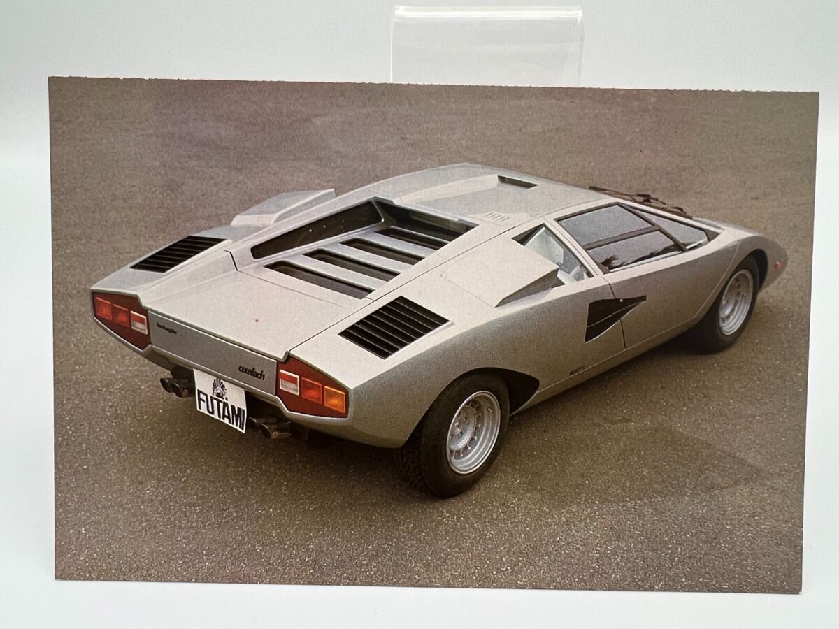 LAMBORGHINI COUNTACH LP400 Super car card Japanese Vintage LAMBORGHINI COUNTACH LP400 Super car card Japanese Vintage