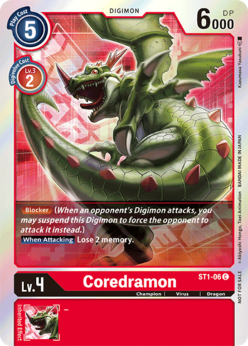 Coredramon - ST1-06 (July Evolution Cup 2021 Event Pack) NM Digimon TCG - Picture 1 of 1