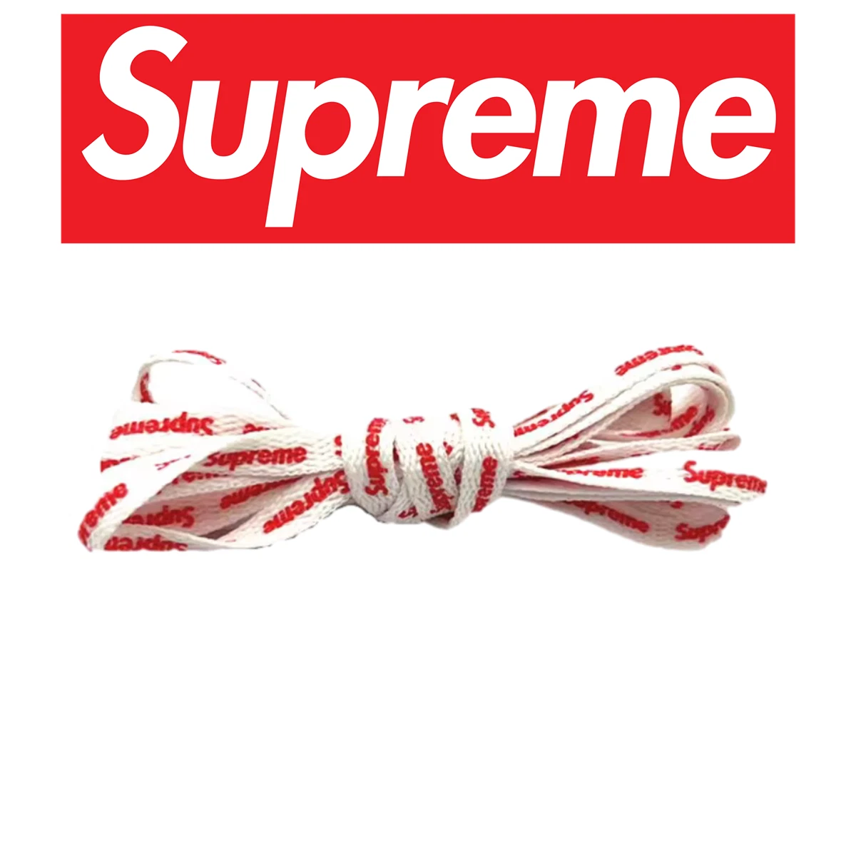 Lacets de chaussures Supreme blanc AF1 Dunks Jordans 120 cm 47 po