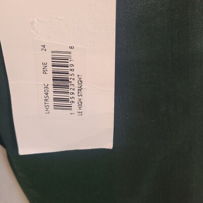 FRAME Le High Straight Raw Stagger Coated Jeans in Pine Sz 24 | eBay
