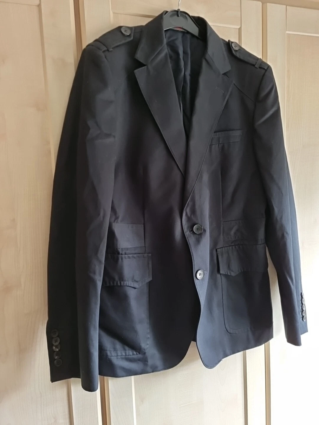 Giacca blazer uomo Gucci taglia L 54R NERA DI DESIGN BLAZER JACKET