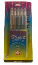 Sakura Gelly Roll Stardust Gel Ink Glittering Colors Pack of 5