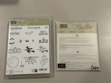 Stampin Up SPOOKY FUN stamps HALLOWEEN SCENES Dies Witch Ghost Moon Tomb