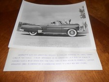 1951 Chevrolet Convertible Press Photo Original 51 Chevy Attached Caption 1951 Chevrolet Convertible Press Photo Original 51 Chevy Attached Caption