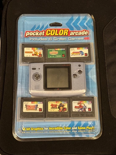 Neo Geo Pocket Color Arcade Console w/ 6 Games NEW Sealed Blisterpack *READ*