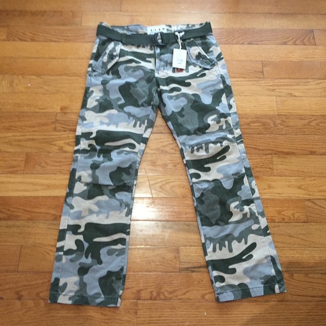 Men's L.A.B camo slim straight Fit pants size 36/32 Olive Camo Orig