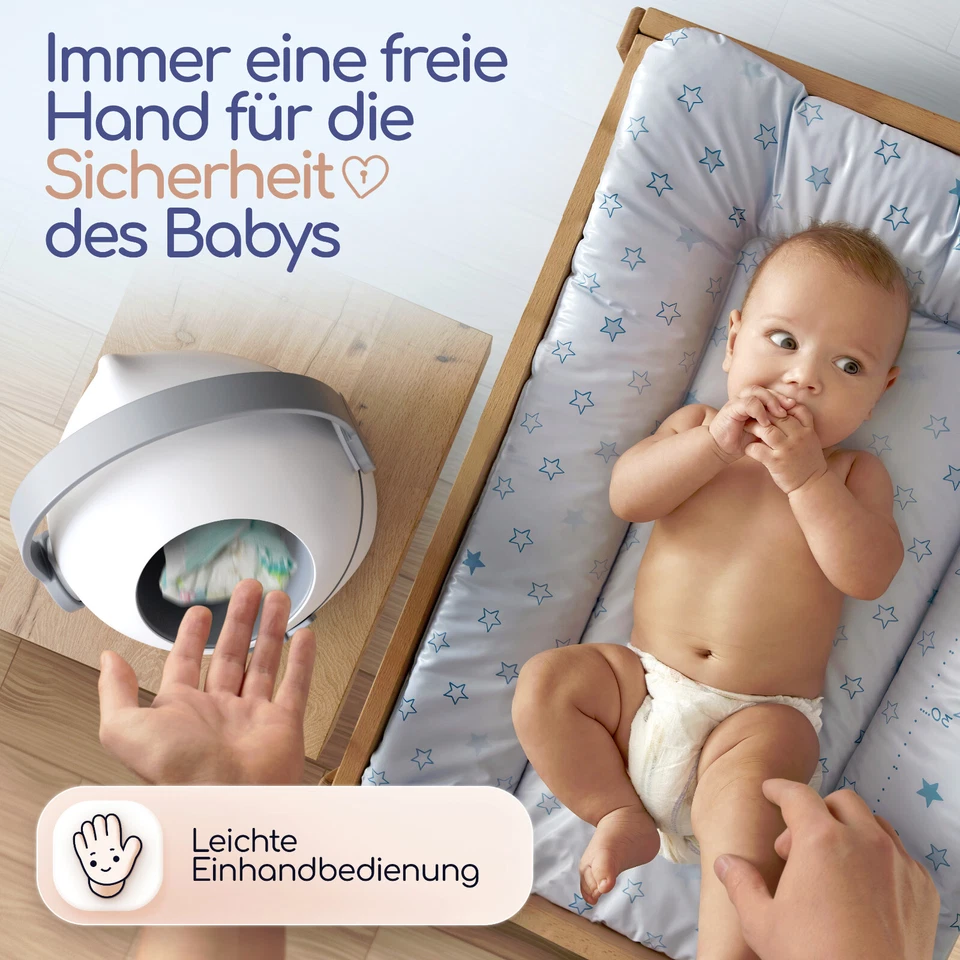 Levias® Windeleimer Baby Mülleimer Geruchsdicht | Windelmülleimer Wickeleimer - Bild 3 von 4
