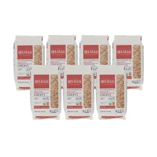 DeLallo Whole Wheat Orzo Pasta, 1 Pound Bag, Organic, 100% Durum Wheat (7-Pack)
