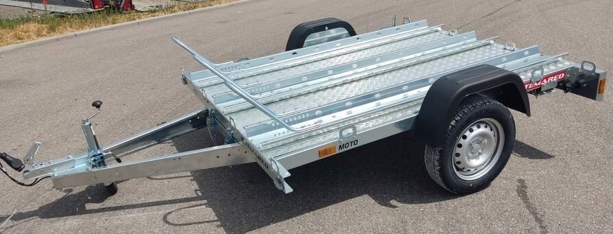 PKW-Anhänger 3 er Motorrad Anhänger 750 kg, Aluboden, LED, neu  