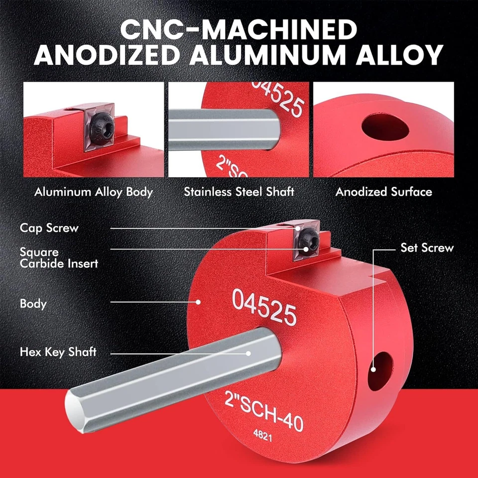 Kit de escariador de montaje de tubería de plástico extremo para herramienta de caña 04529 PPRK6 NUEVO Foto 3 de 4