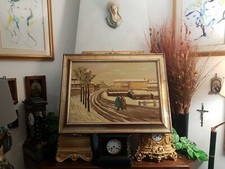 CRIPPA PITTORE DELL'800 ANNO 1910 MILANO PORTA TICINESE OLIO SU CARTONE TELATO !