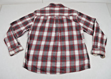 Vintage Field  Stream Plaid Flannel Shirt Size L 90s Red Gray Soft Shadow Plaid
