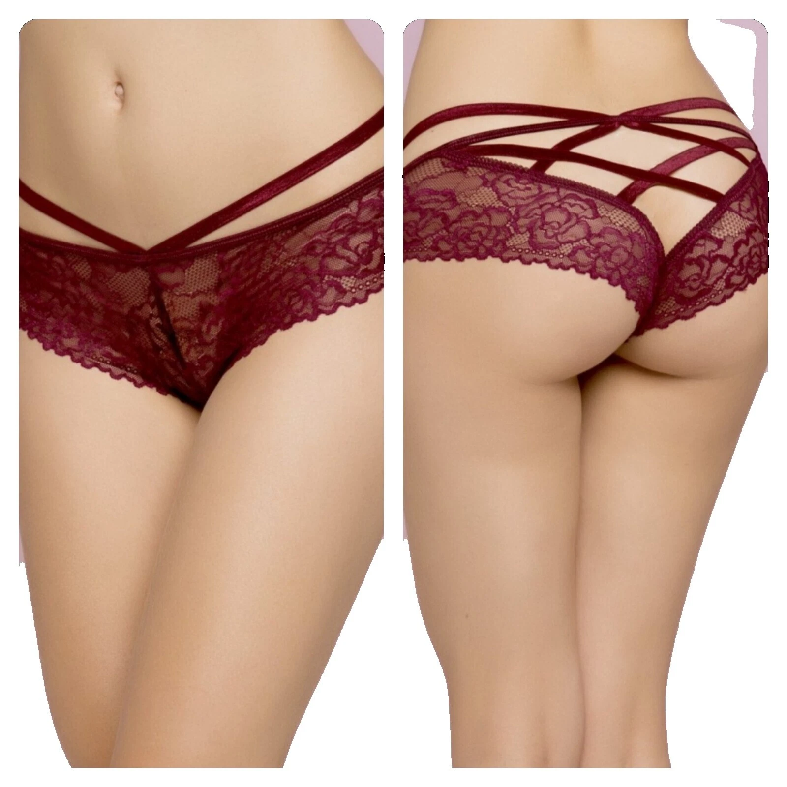 Nylon Solid Pattern Plus Size Panties for Women