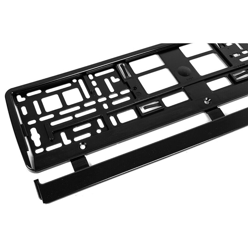 2x Short 460mm Universal Euro License Number Plate Holders Frame