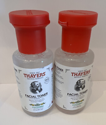 2 x THAYERS Alcohol-Free WITCH Hazel FACIAL TONER with Aloe Vera, Cucumber3oz 