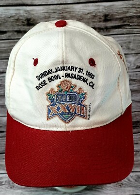 Superbowl XXVII 1993 Snapback Hat Pasadena CA Rose Bowl Logo 7 Cap