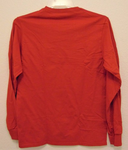 Fruit Of The Loom Long Sleeves Red T-Shirt New - Picture 2 of 5