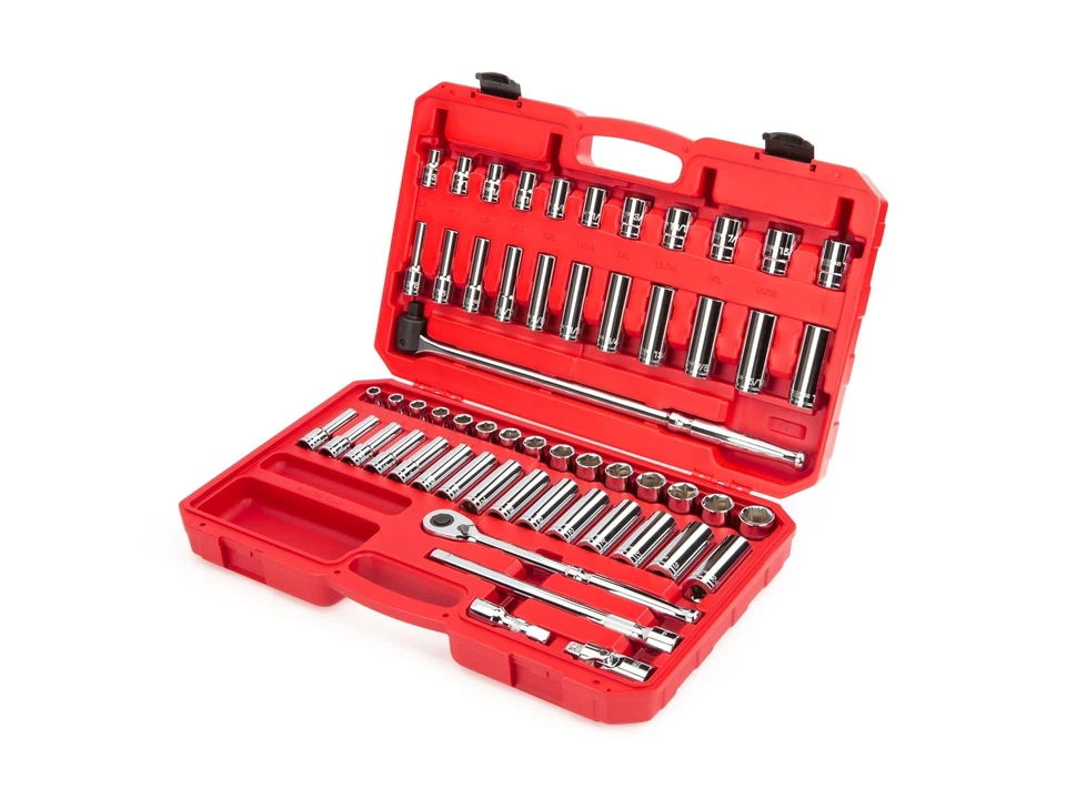 TEKTON 1/2 Inch Drive 6-Point Socket and Ratchet Set, 57-Piece (3/8-1 in., 10... - Image 2 of 4