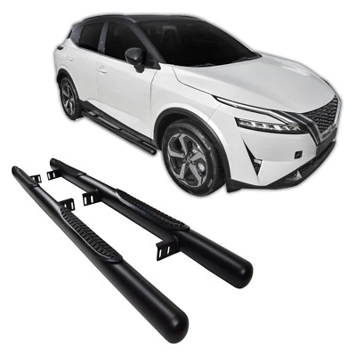 Tubes Marche-Pieds Latéraux Pour Nissan Qashqai J12 Depuis 2021 Noir - Photo 1/4