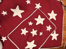 Pottery Barn Kids Red Star 100 Cotton Crib Quilt And Sham Vintage 2006