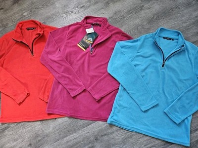 Drei Fleecepullover rot, pink, blau Active Gr. 40 Top