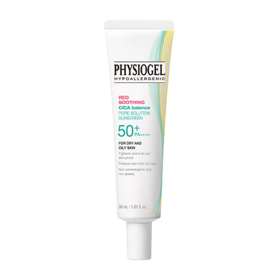 Physiogel Red Soothing Cica Balance Pore Solution Sunscreen SPF50+ PA++++ 30ml