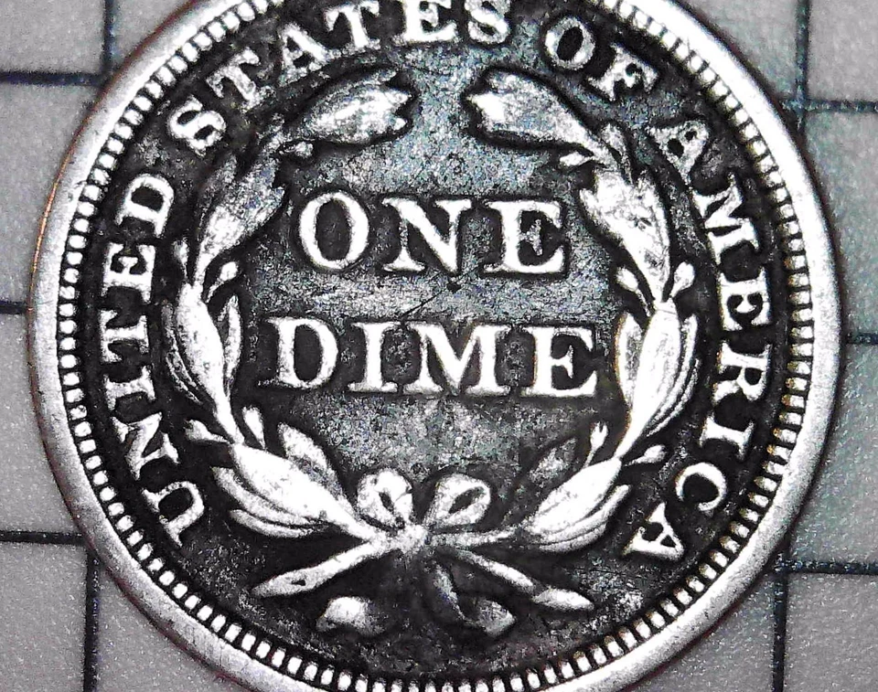 1850 Seated Liberty Silver Dime - VERY FINE CONDITION - Nice Toned Example! - Image 4 of 4