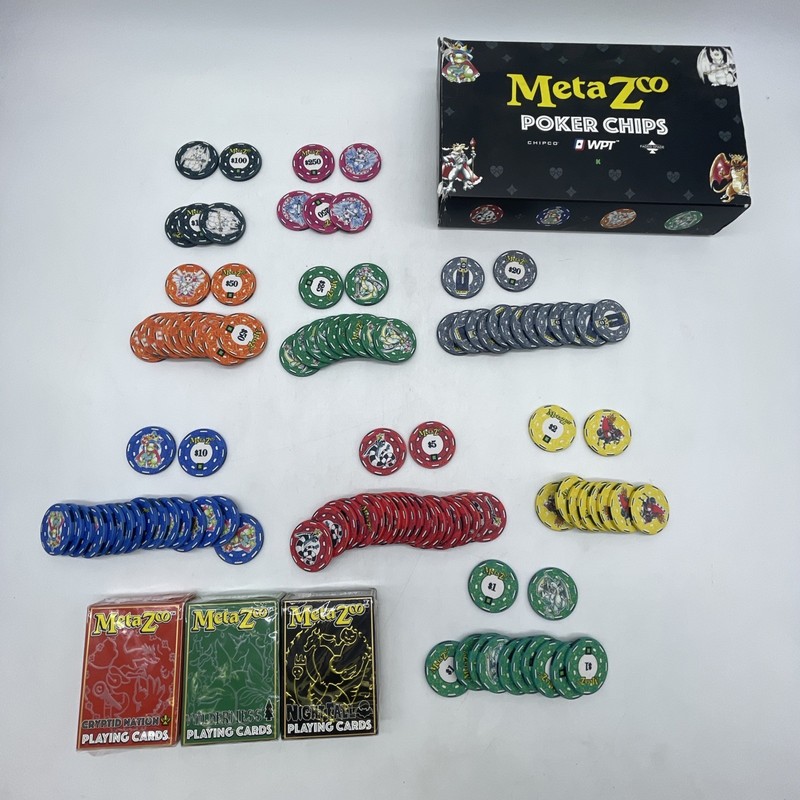 MetaZoo World Poker Tournament Incomplete Poker Set & Playing Cards Kickstarter