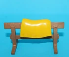 Playmobil Medieval Castle Vintage Yellow Blanket with Hitching Post Stand