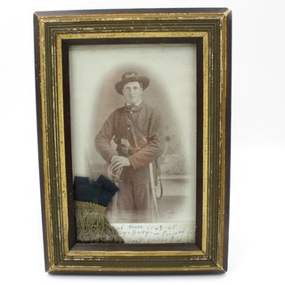 Civil War Battle of Gettysburg Union Calvary Soldier Self Portrait Frame #X955