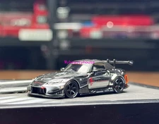 Inno 1:64 Silver Carbon S2000 JS Racing Sports Model Diecast Metal Car 